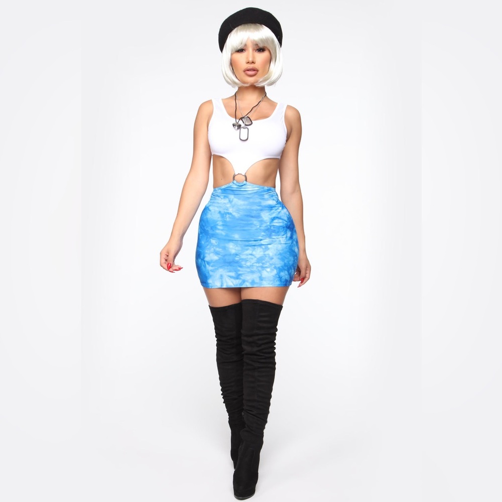 Fashion Nova Pretty Woman Outfit | Cutout Tie Dye Mini Dress Set Club | Hallow